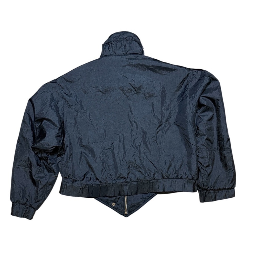 Vintage OSSI Skiwear Black Nylon Ruffle Shoulder Ski Jacket Women’s M Hong Kong - Picture 6 of 9